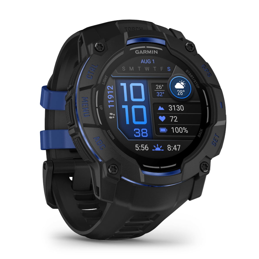 Orologio Garmin Instinct 3 AMOLED Black Bolt Blue 010-03020-03 Limited Edition 50 mm-2b Gioielli