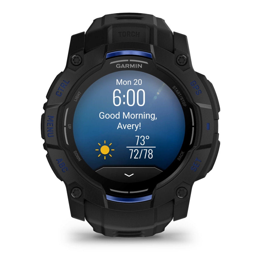 Orologio Garmin Instinct 3 AMOLED Black Bolt Blue 010-03020-03 Limited Edition 50 mm-2b Gioielli