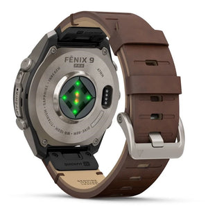 Garmin fēnix® 9 PRO 47 mm AMOLED Sapphire 010-04336-41 - Titanio e pelle+silicone