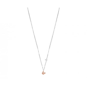 Collana Salvini Be Happy oro bianco 9 Kt farfalla Diamanti 0,01 Ct-2b Gioielli