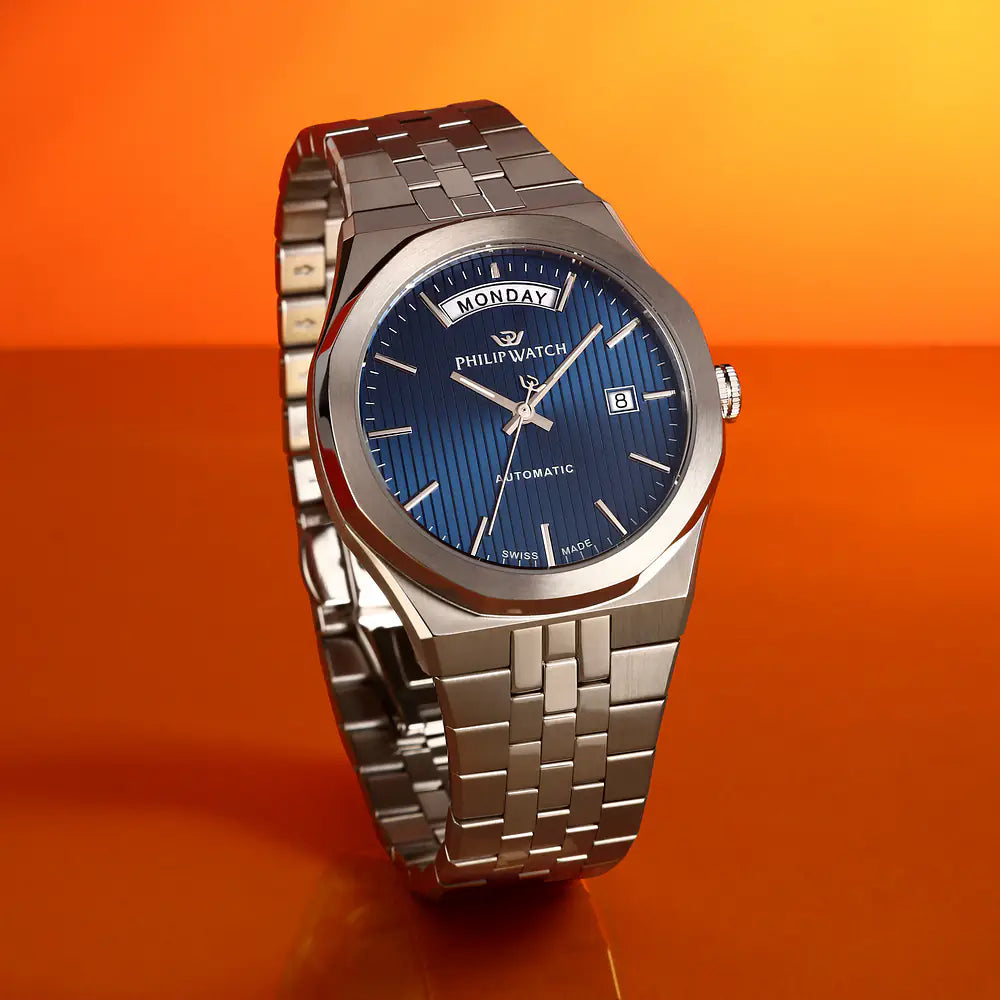Orologio Philip Watch Windsurf R8223533003 automatico blu 40 mm-2b Gioielli