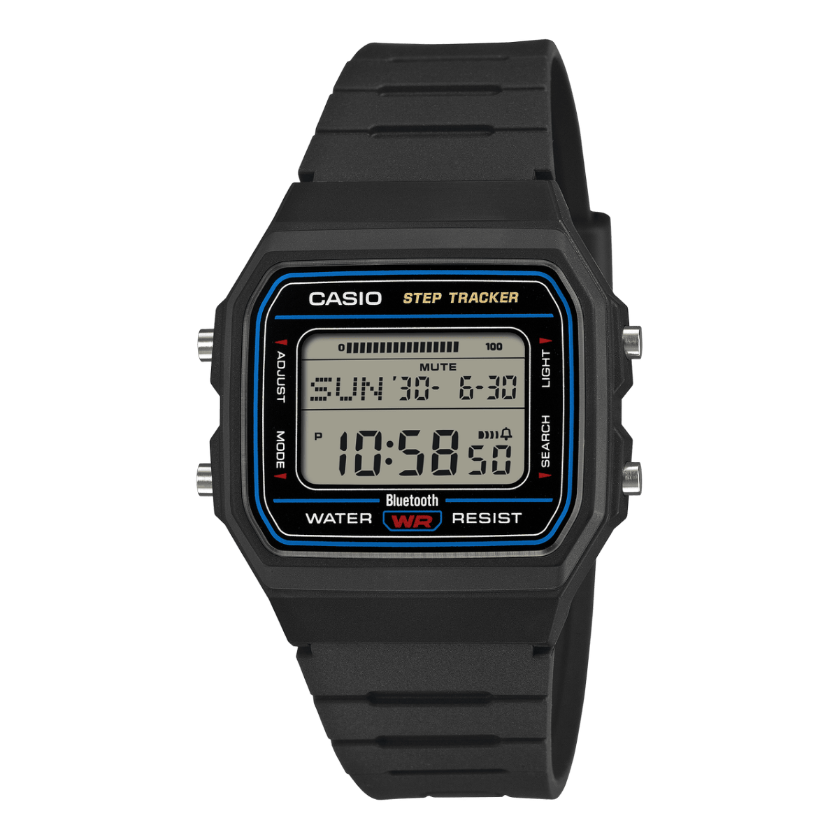 Casio F-B100W-1AEF digitale con Bluetooth e contapassi-2b Gioielli