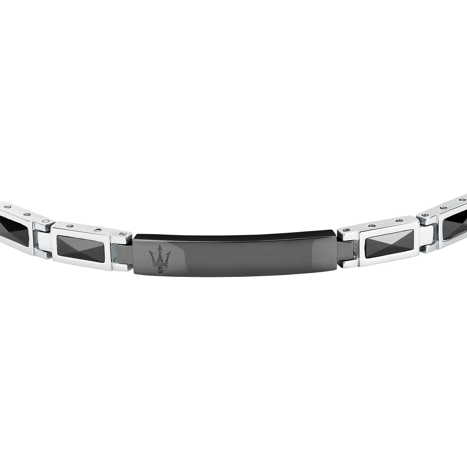 Bracciale Maserati Ceramic JM226ATZ79 uomo nero e argento-2b Gioielli