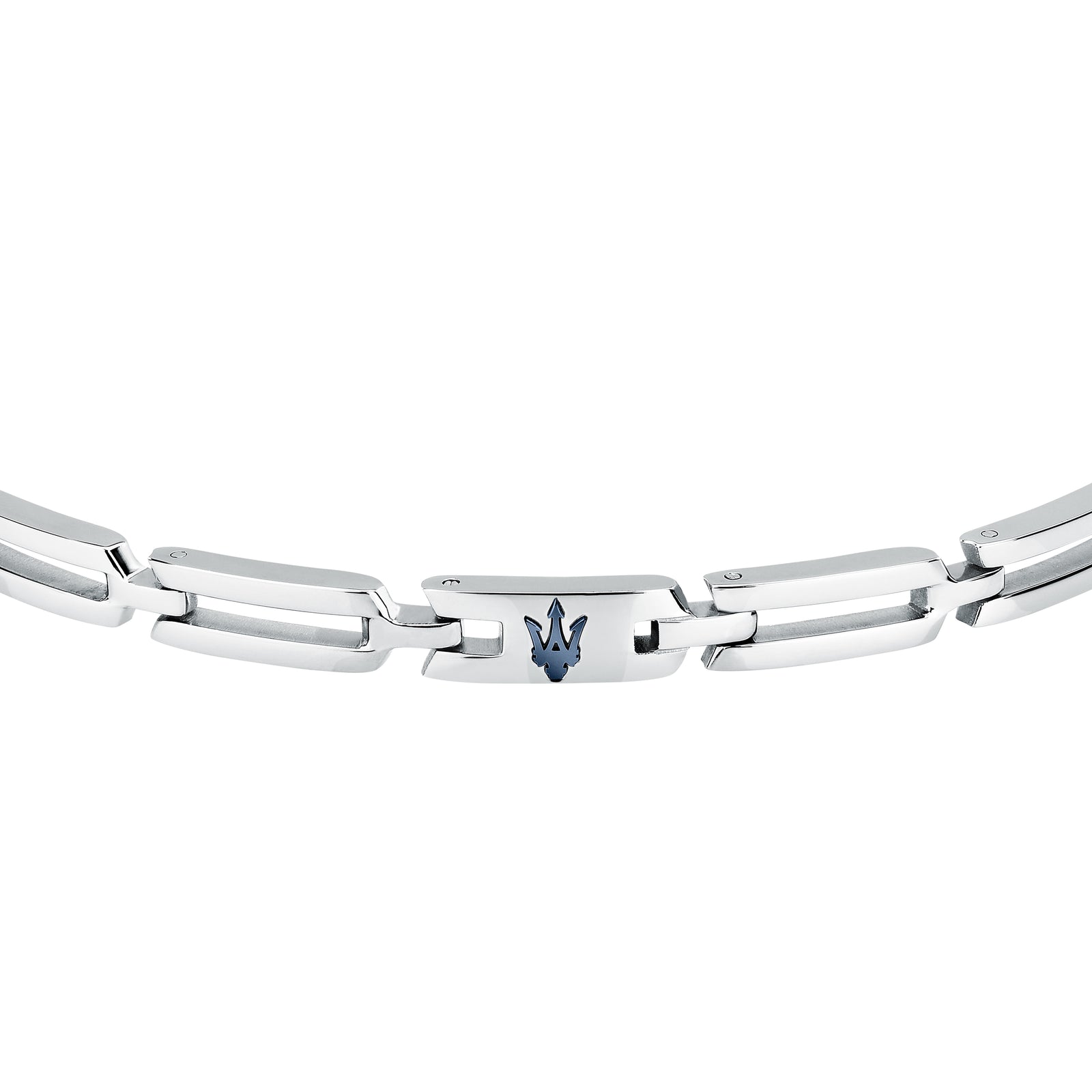 Dettaglio targhetta centrale Maserati JM424AVD73 con Tridente blu