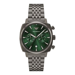 Cronografo Emporio Armani AR11689 uomo 40 mm quadrante verde - vista frontale