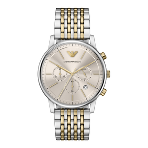 Cronografo Emporio Armani AR11773 uomo 42 mm bicolore - vista frontale