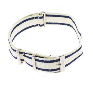 Cinturino originale Tissot in tessuto bianco 19 mm NATO-2b Gioielli