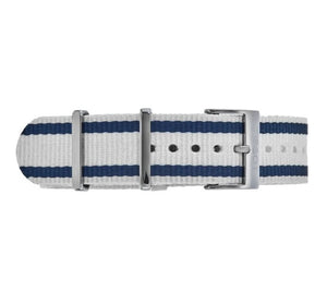 Cinturino originale Tissot in tessuto bianco 19 mm NATO-2b Gioielli