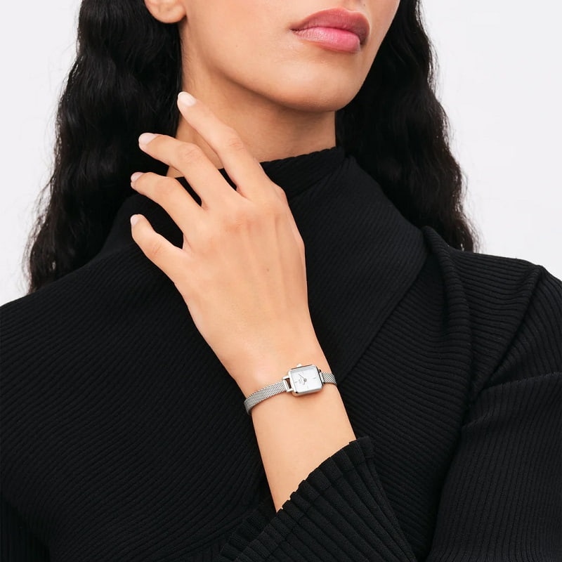 Orologio DW Quadro Mini Sterling DW00100726 donna 15x18 mm-2b Gioielli