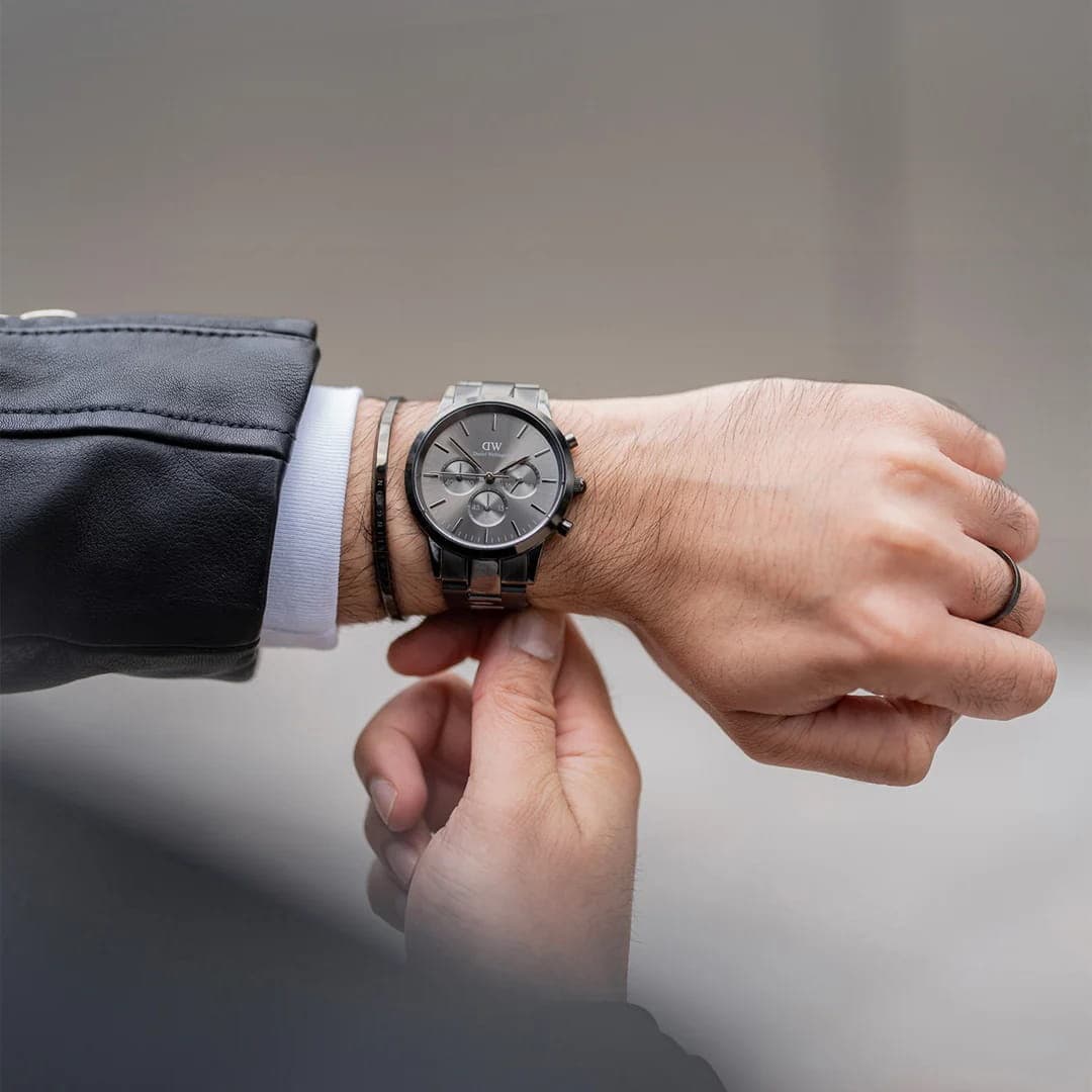 Bracciale DW Classic Graphite DW00400384 Large-2b Gioielli