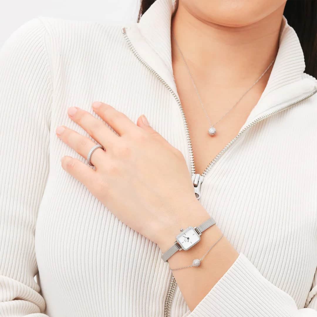 Collana DW Pavè Crystal Silver DW00400655 donna-2b Gioielli