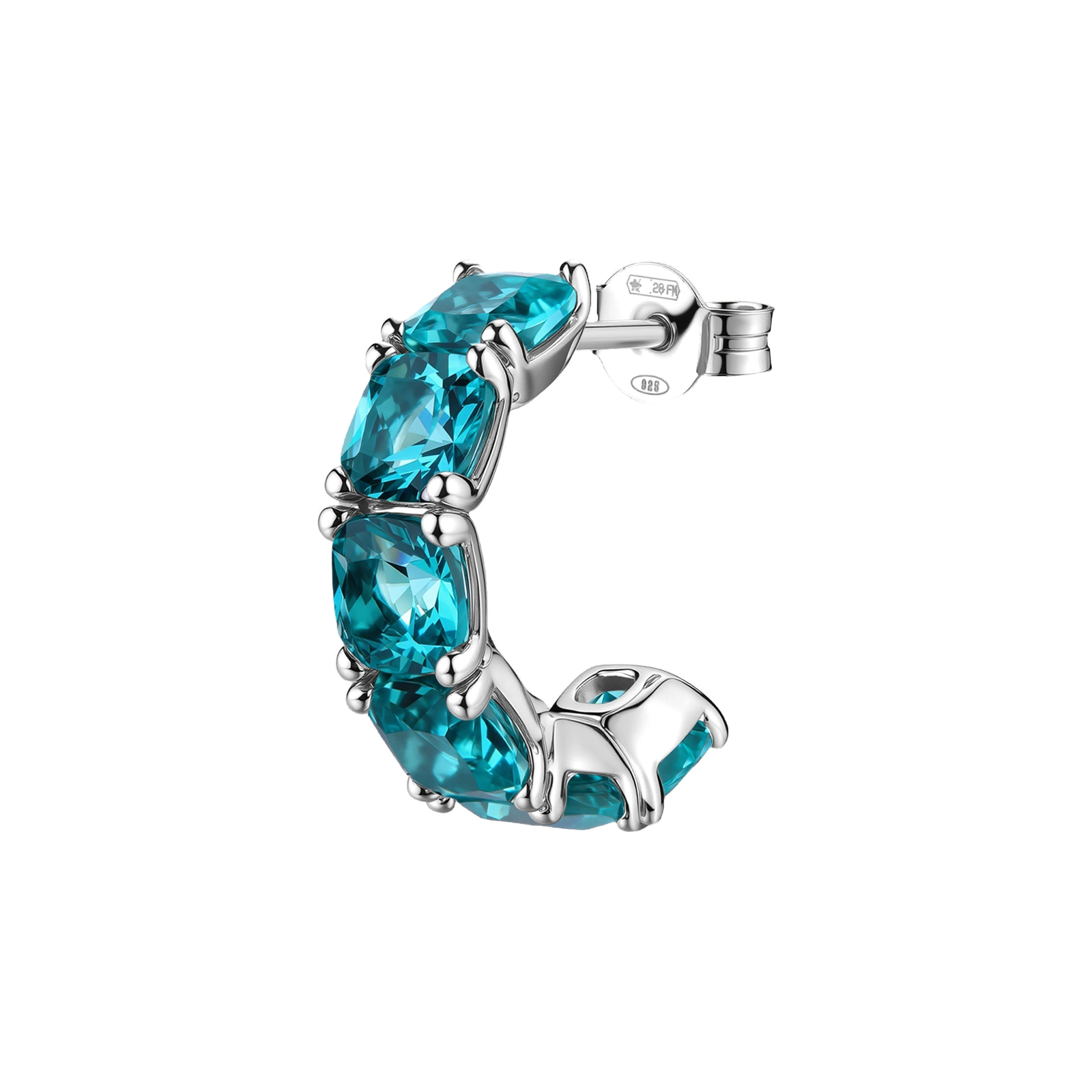 Monorecchino Brosway Fancy FAG13 donna argento 925 Paraiba 18 mm-2b Gioielli