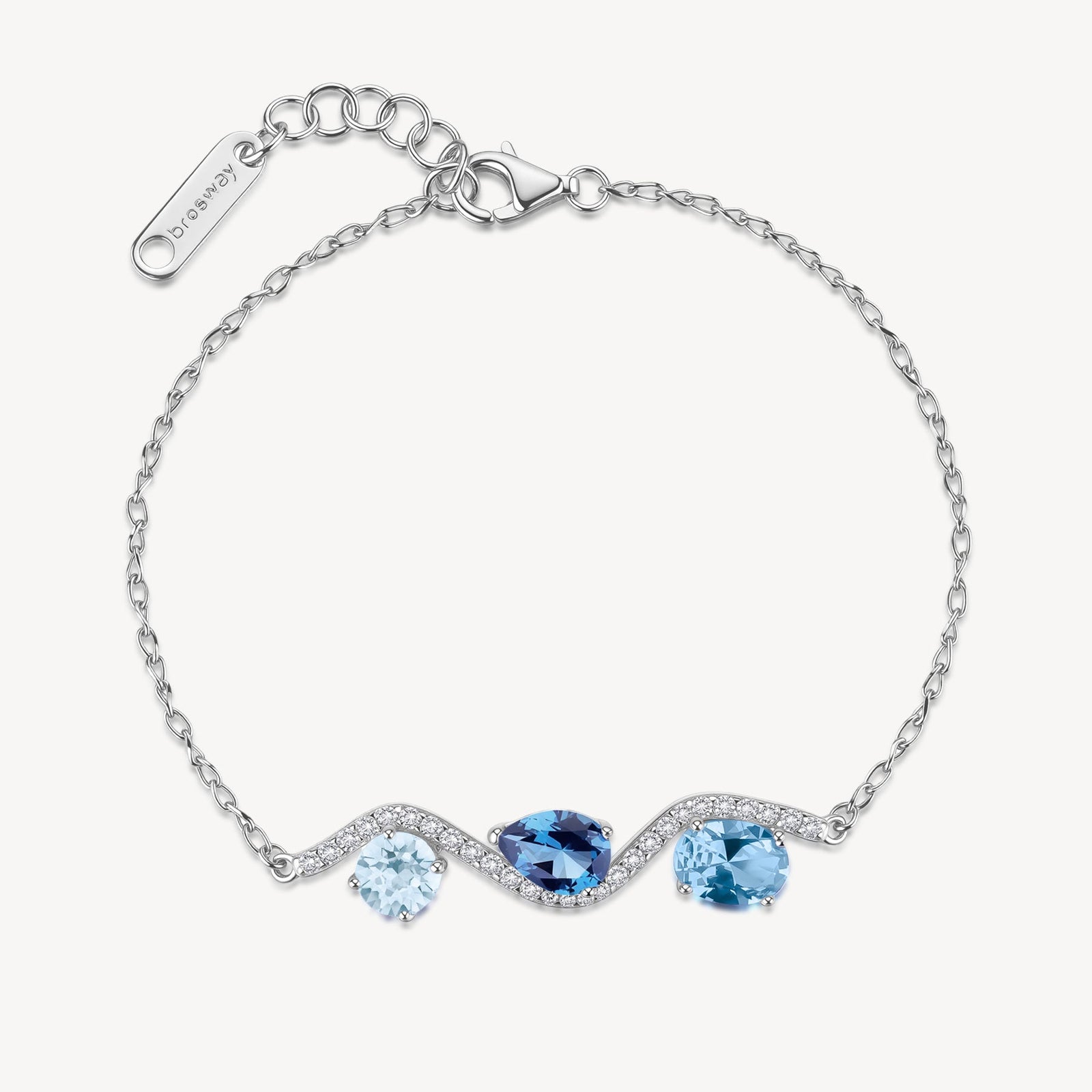 Bracciale Brosway Fancy FCL134 in argento 925 – Zirconi azzurri-2b Gioielli