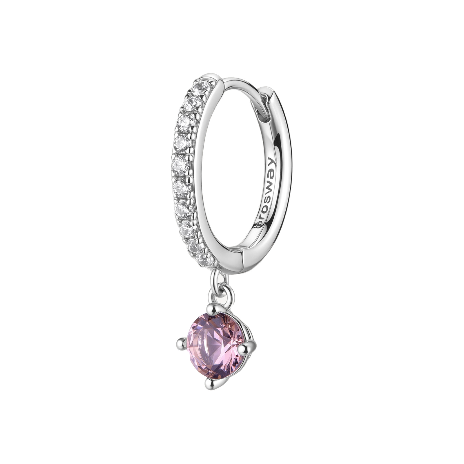 Monorecchino Brosway Fancy FTP11 donna argento 925 pendente rosa 25 mm-2b Gioielli