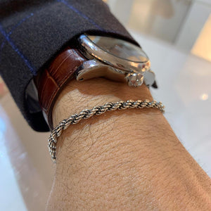 Bracciale Alessandro Magrino Iconic Torchon argento uomo G3496-2b Gioielli