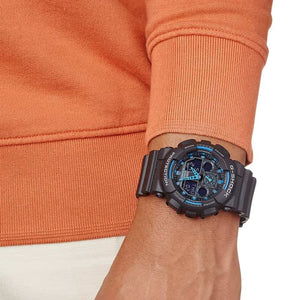 Orologio Casio G-Shock GA-100-1A2ER 51mm uomo nero blu-2b Gioielli