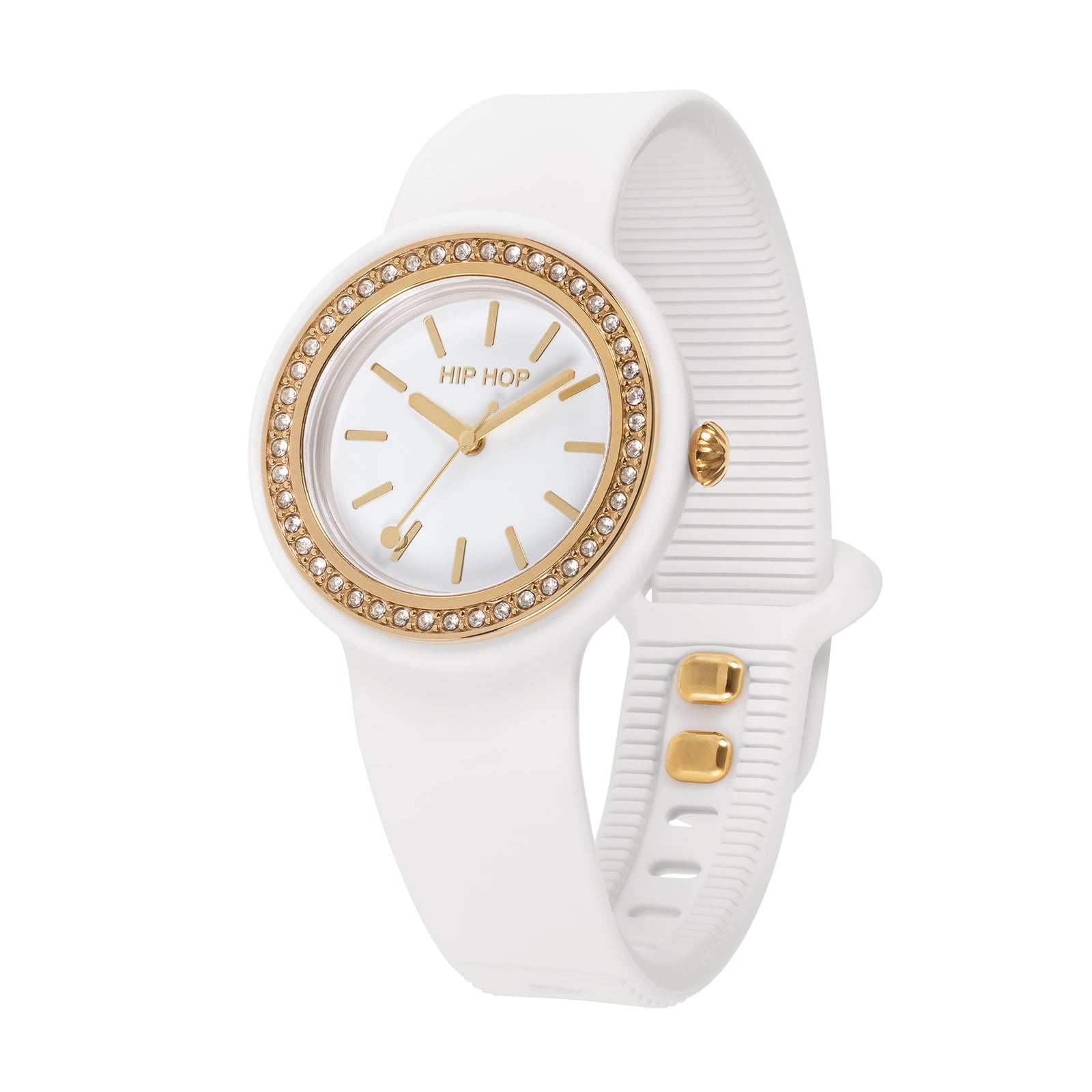 Orologio Hip Hop Hero.Dot Bezel HWU1306 donna 34 mm bianco-2b Gioielli