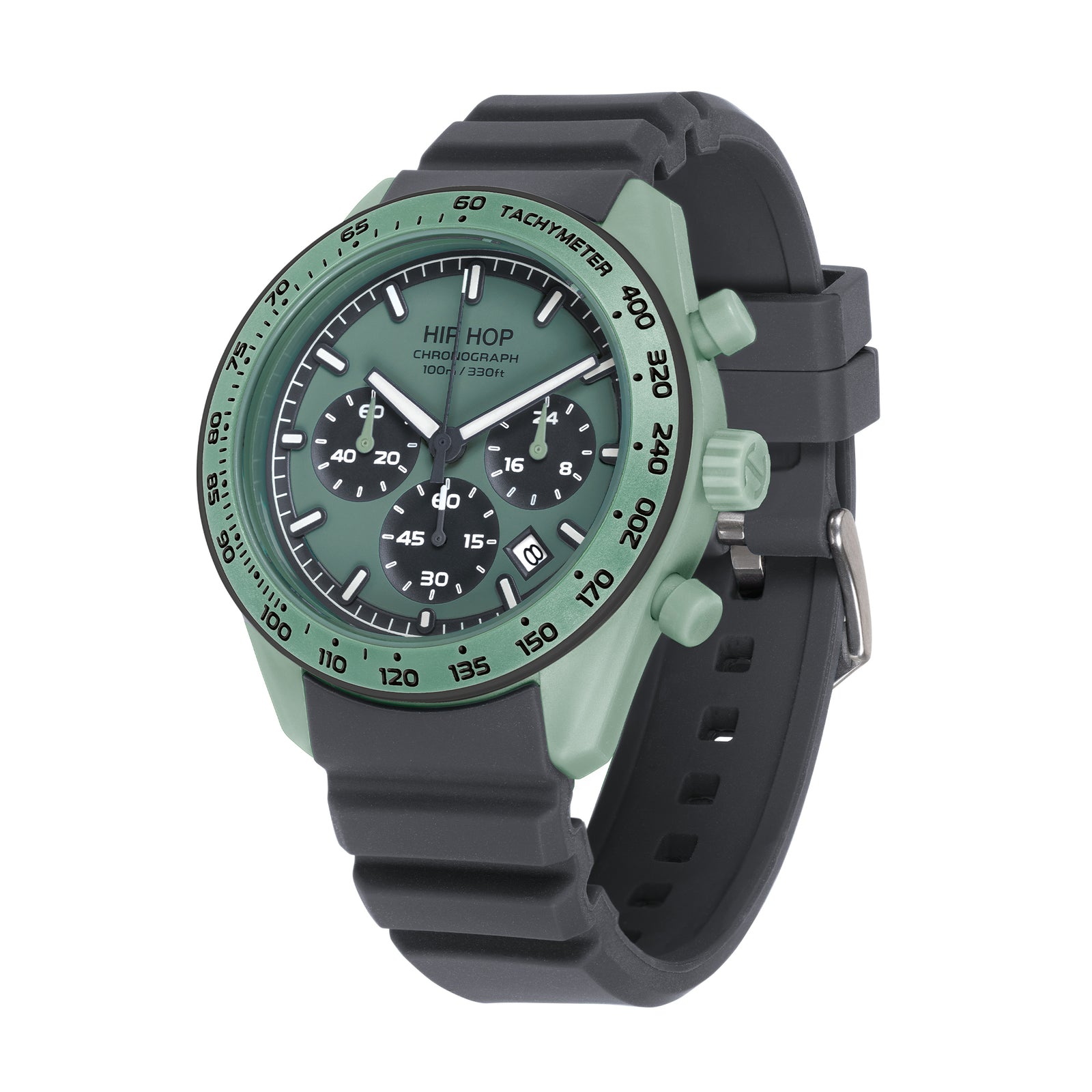 Orologio Hip Hop XT10 HWU1346 cronografo uomo 42 mm verde salvia-2b Gioielli