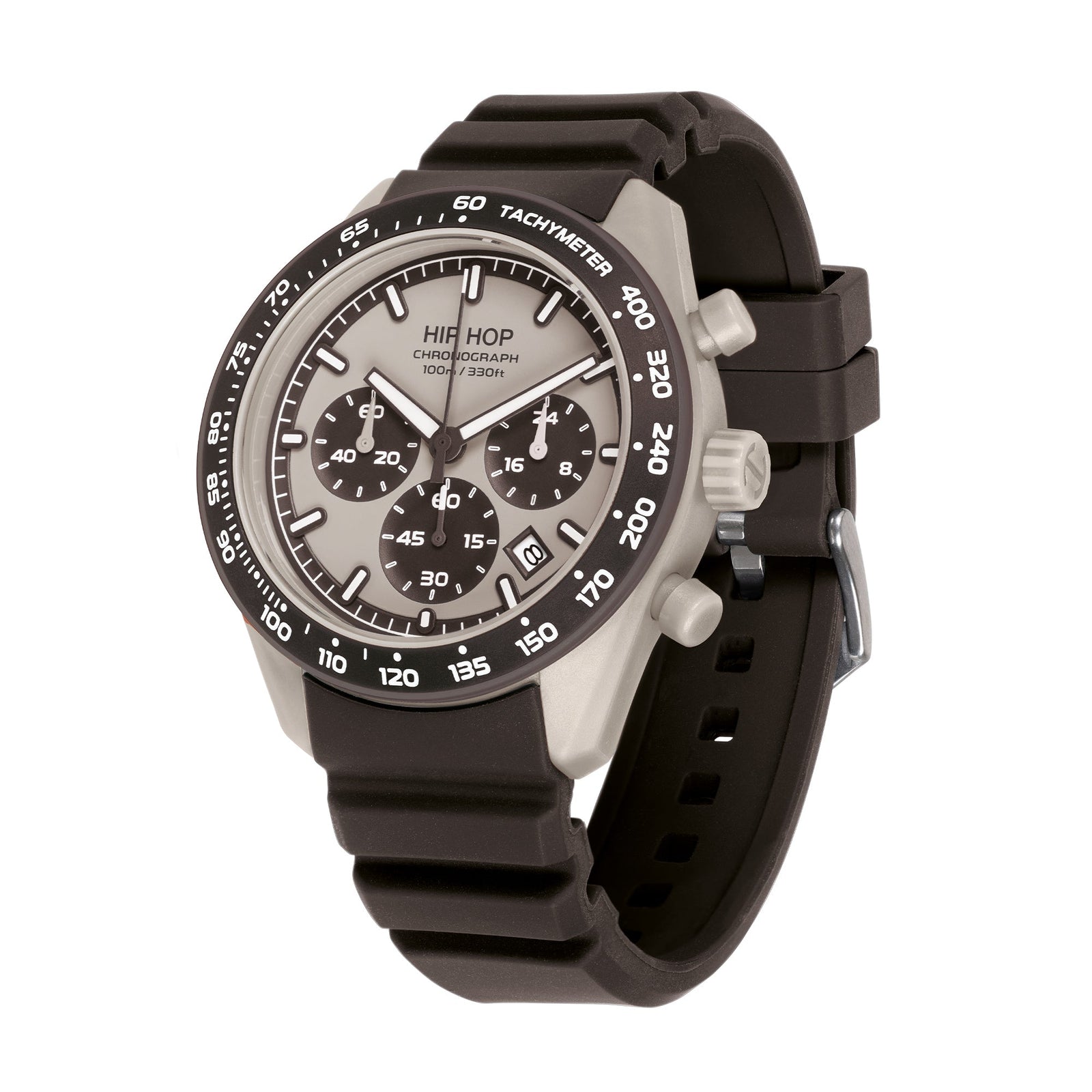 Orologio Hip Hop XT10 HWU1348 cronografo uomo 42 mm marrone-2b Gioielli