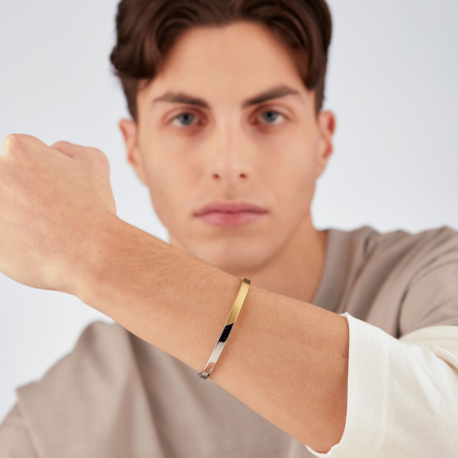 Bracciale rigido S'Agapõ BOUND SBD19B – Oro PVD Ø 65 mm-2b Gioielli