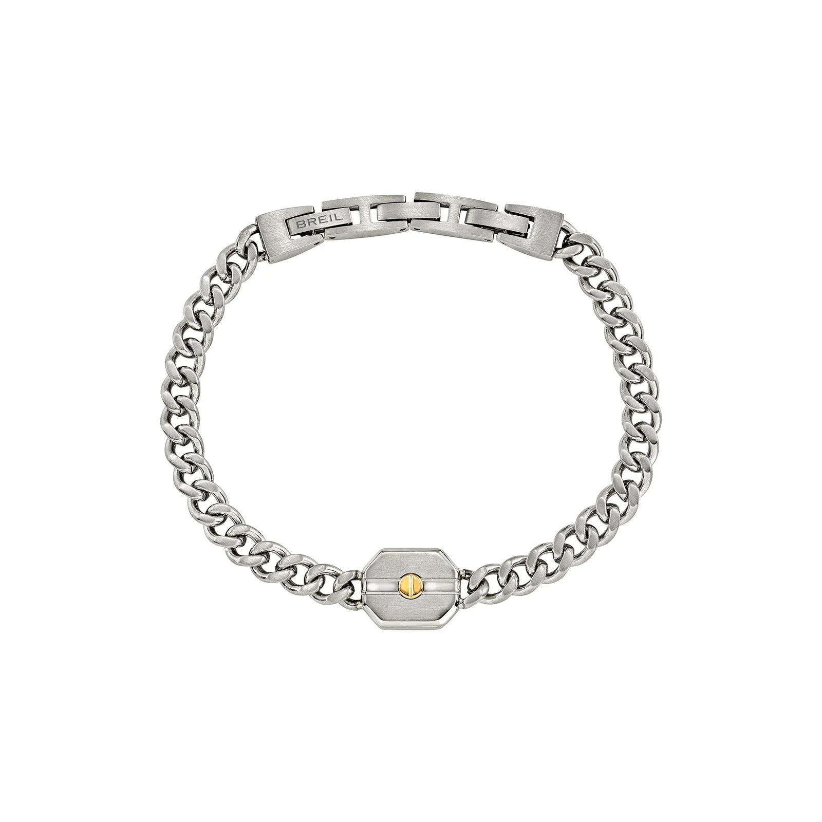 Bracciale Breil Duetto TJ4178 uomo in acciaio e oro 9 kt-2b Gioielli