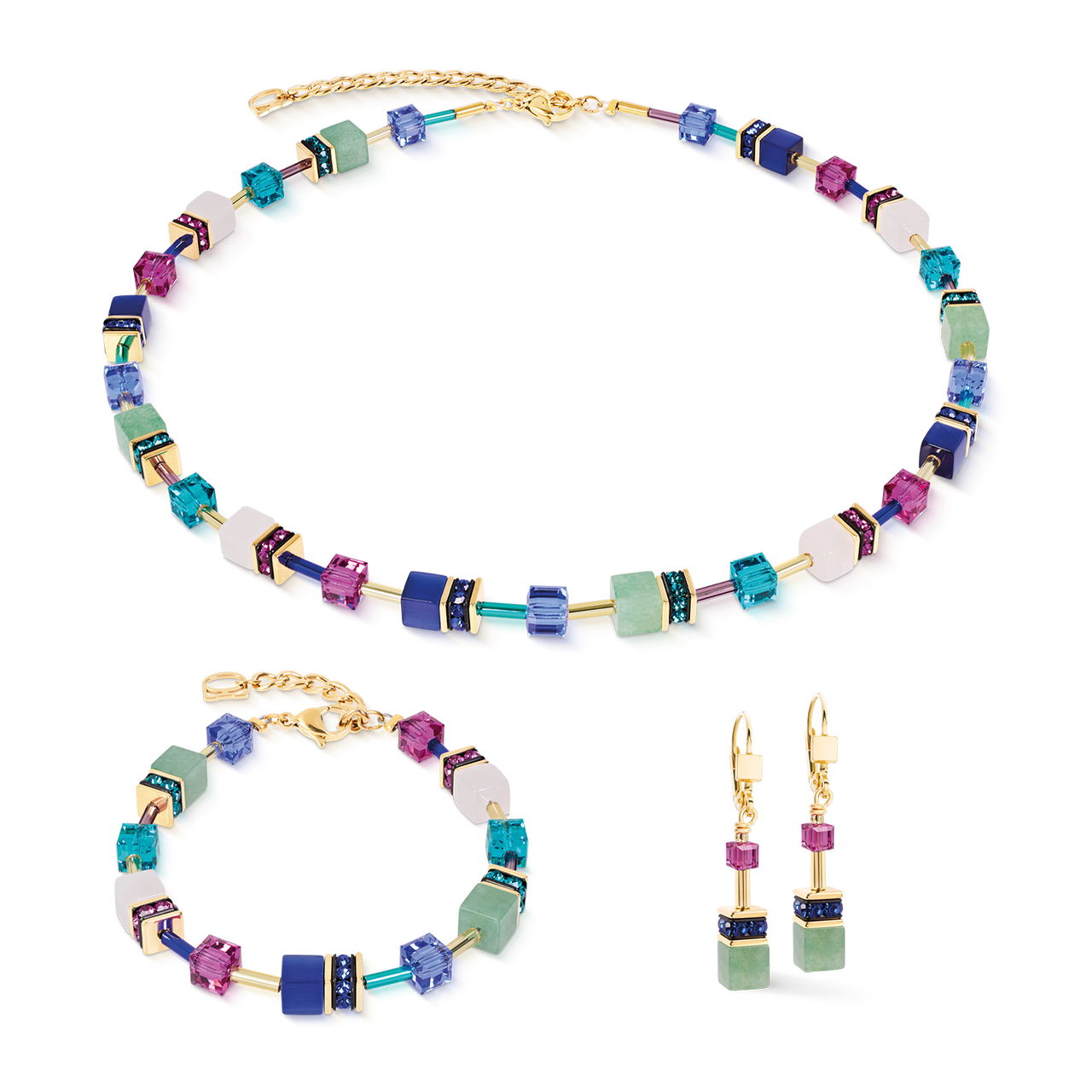 Orecchini Coeur de Lion GeoCUBE Iconic Precious Gem Harmony 4905201561-2b Gioielli