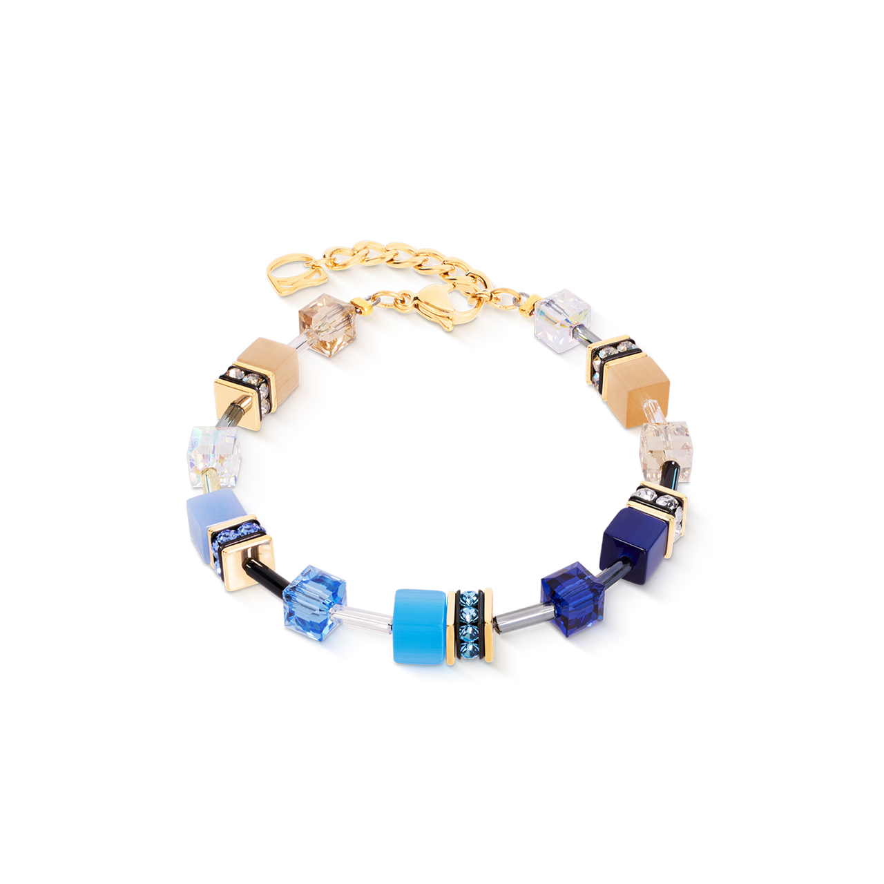 Bracciale Coeur de Lion GeoCUBE Iconic Azure Glow oro 2838301007-2b Gioielli