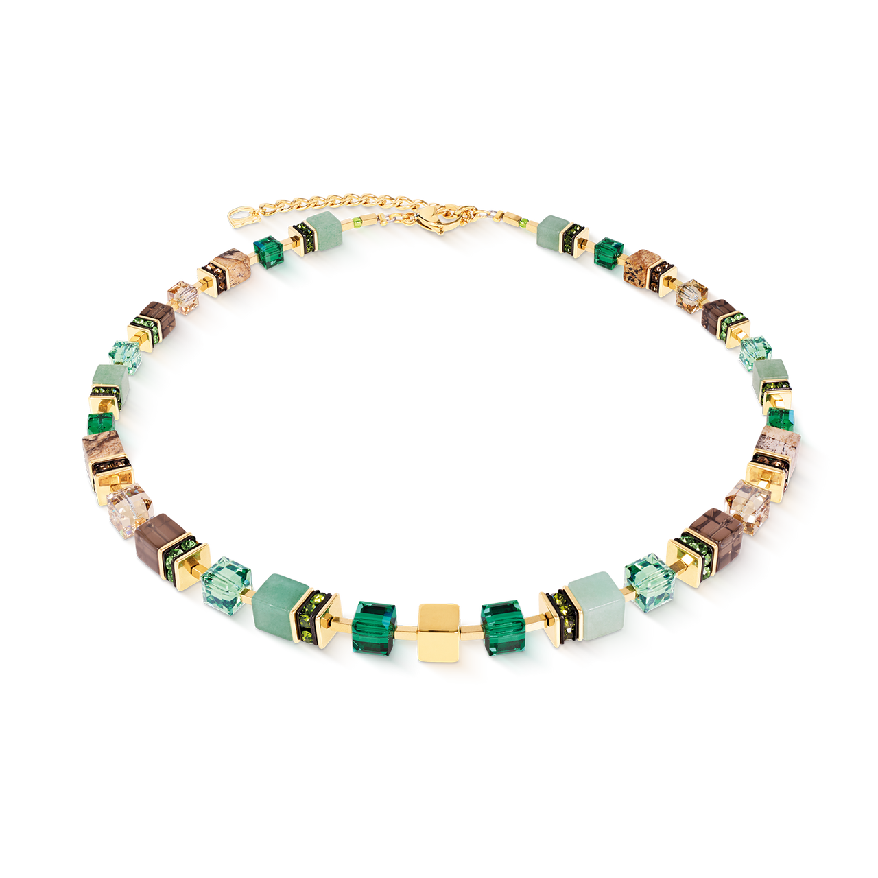 Collana Coeur de Lion GeoCUBE Precious Statement Emerald Garden 3039100516-2b Gioielli