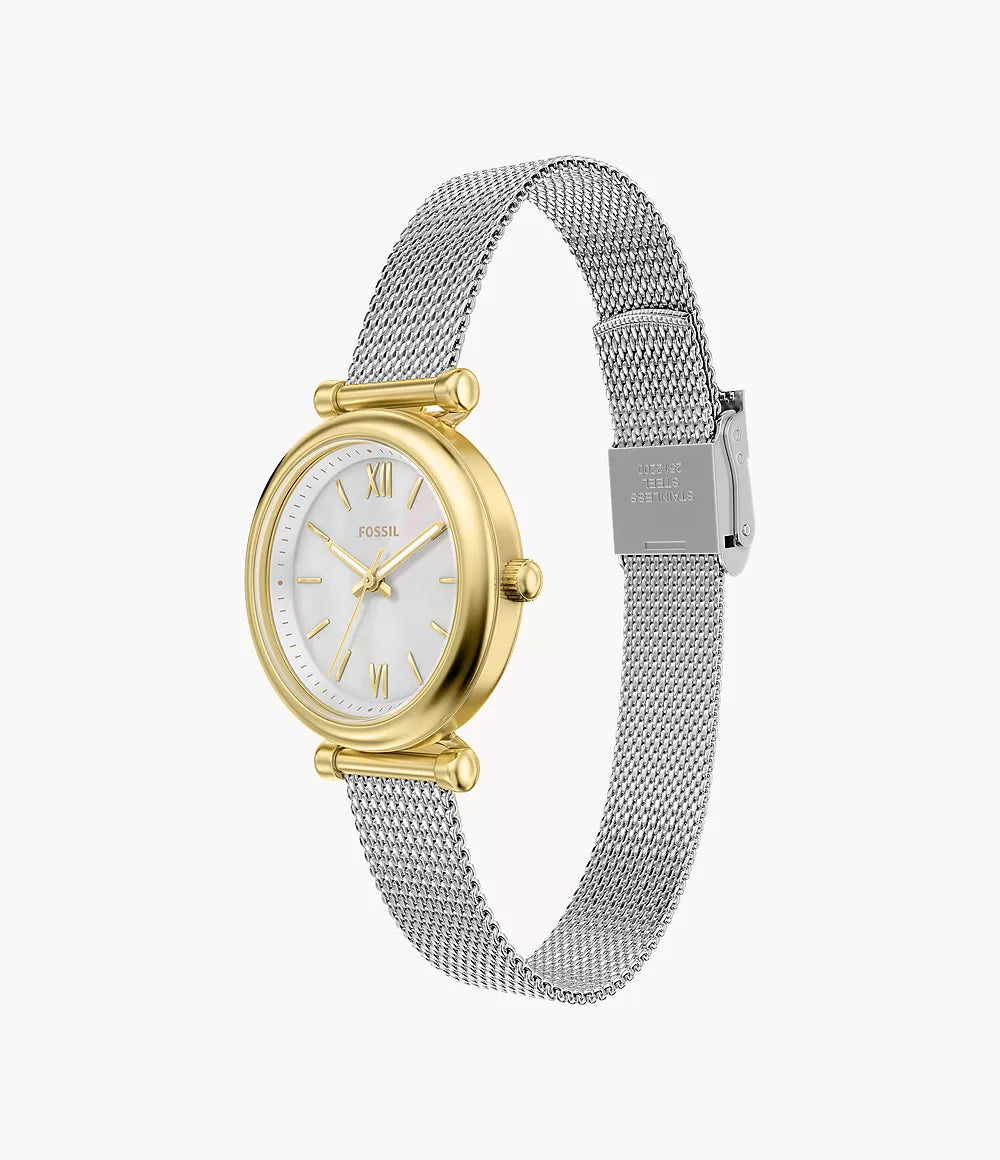 Orologio Fossil Carlie Mini ES5463 28 mm madreperla bicolore-2b Gioielli