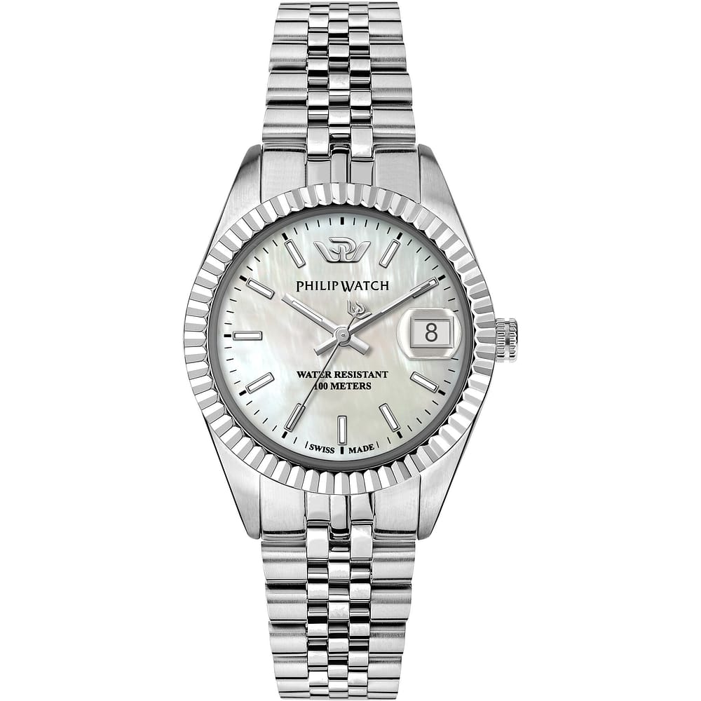 Philip Watch Caribe Urban R8253597671 donna, quadrante madreperla e bracciale in acciaio, vista frontale