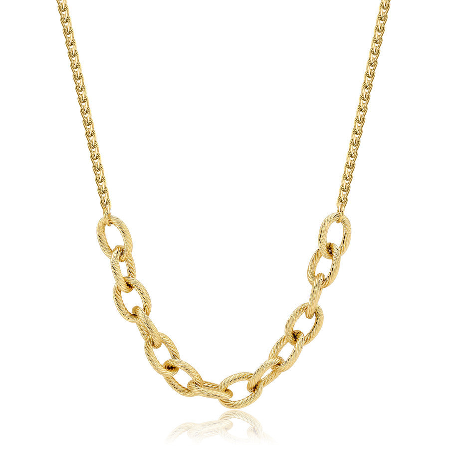 Collana S’Agapõ Chunky SHK62 dorata spiga e rolò – foto principale
