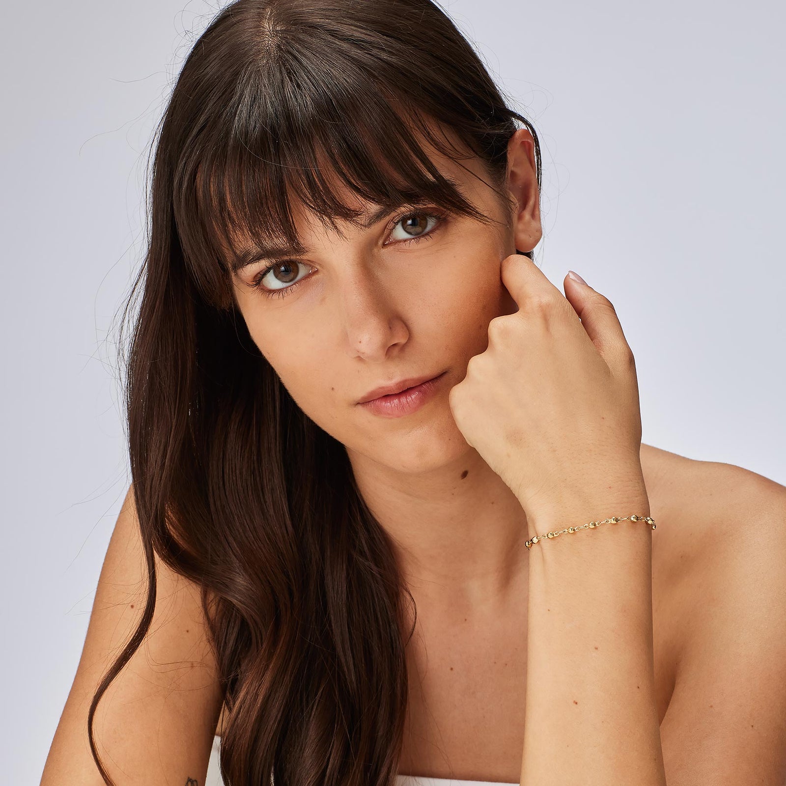Bracciale S’Agapõ Chunky SHK98 dorato a pallini — foto 2