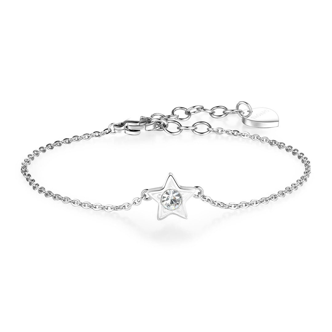 Bracciale S'Agapõ Click SCK14 stella e cristallo-2b Gioielli