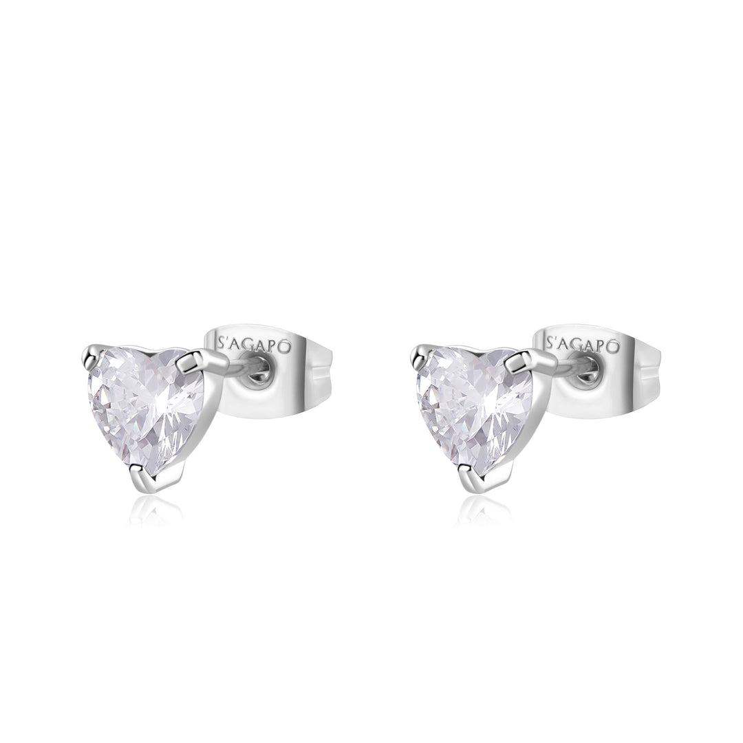 Orecchini S'Agapõ Dazzly SDZ95 cuore in zirconia-2b Gioielli