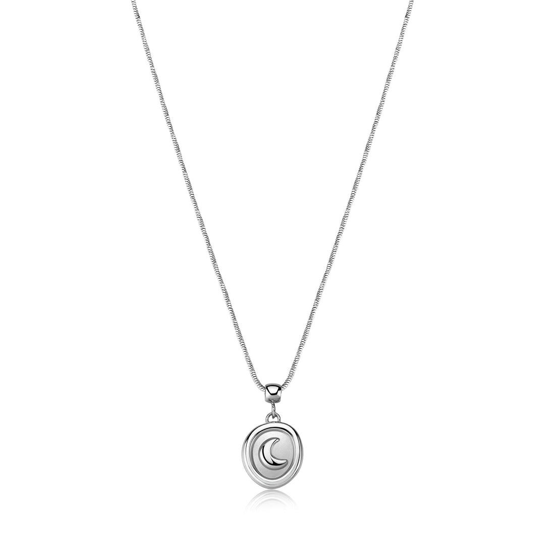 Collana S'Agapõ Feelings SFE40 luna satinata-2b Gioielli
