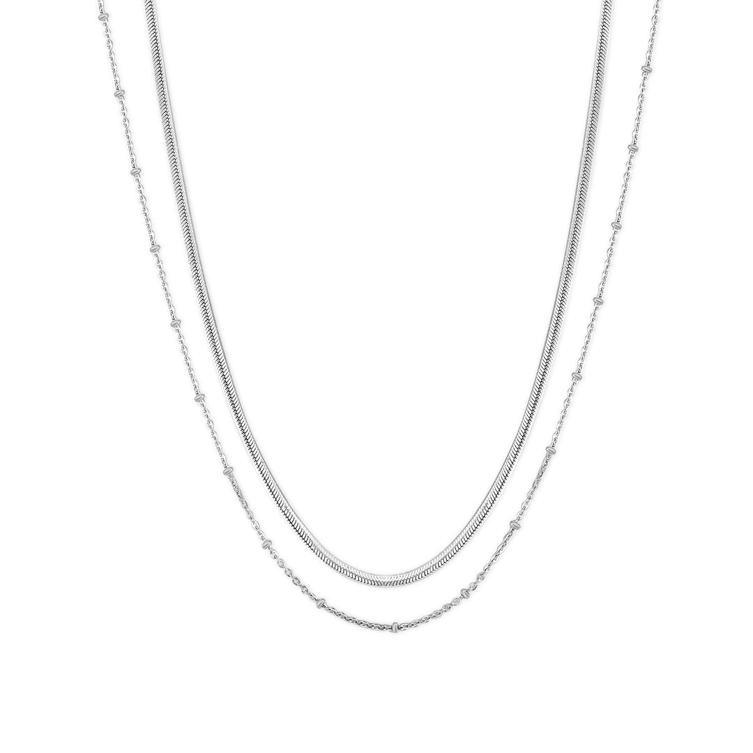 Collana S'Agapõ Chunky SHK08 doppio filo acciaio-2b Gioielli