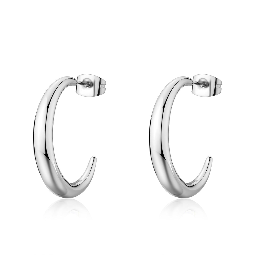 Orecchini S'Agapõ Chunky SHK122 cerchi piccoli acciaio-2b Gioielli