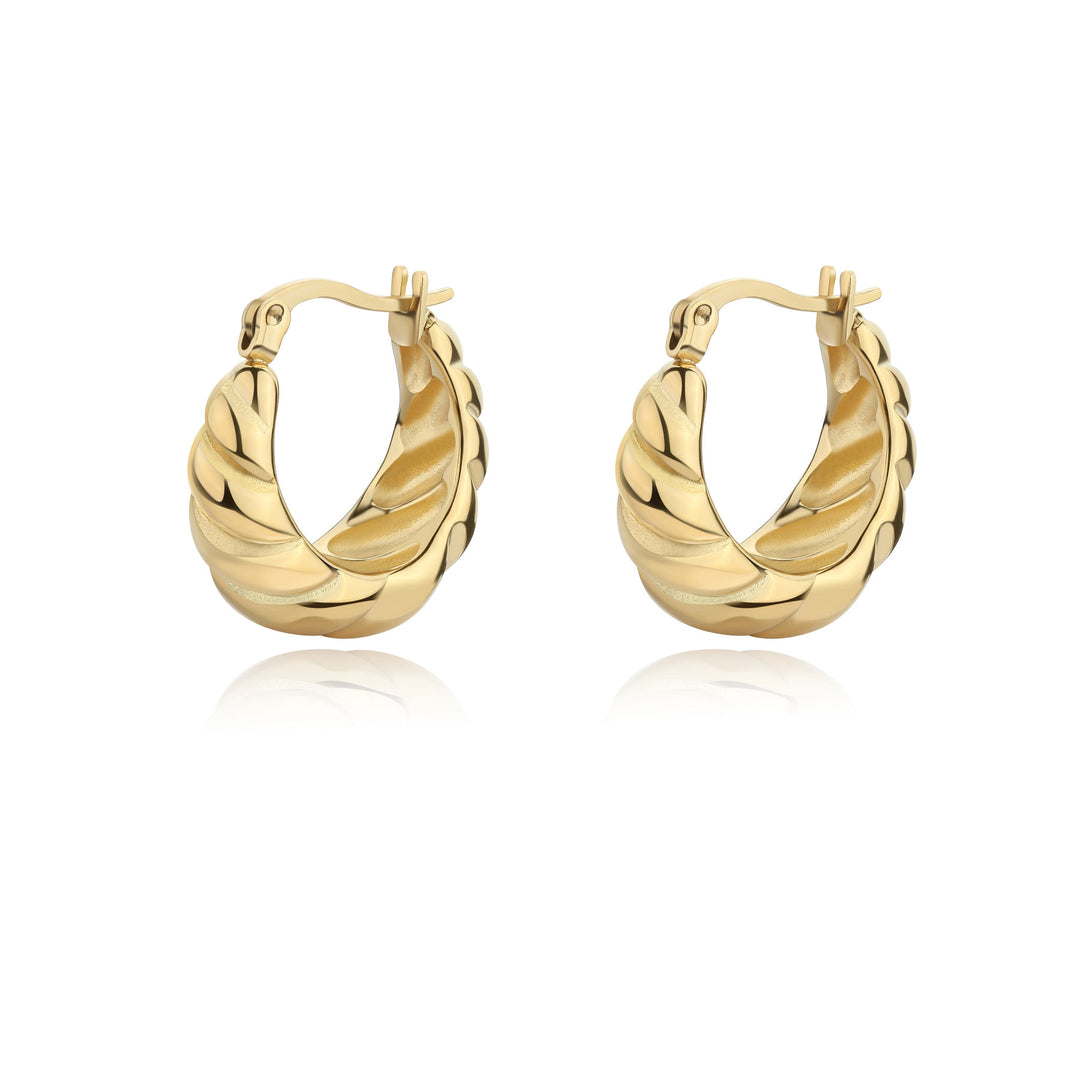 Orecchini S'Agapõ Chunky SHK60 torchon color oro-2b Gioielli