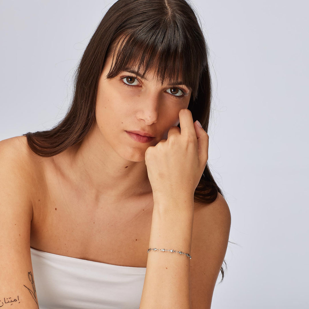 Bracciale S'Agapõ Chunky SHK94 catena con stelle-2b Gioielli