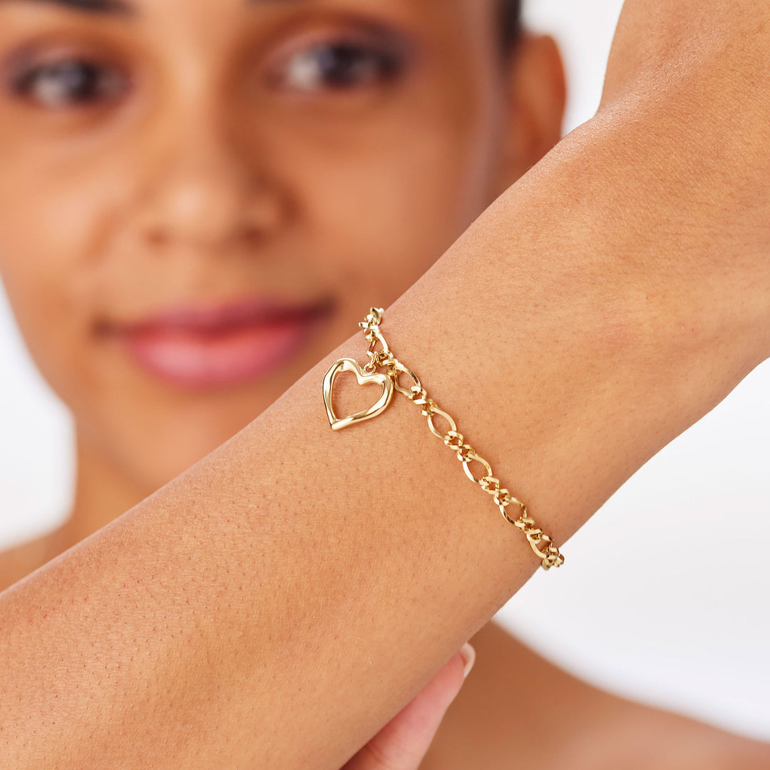 Bracciale S'Agapõ Emotion SMO12 pendente cuore dorato-2b Gioielli