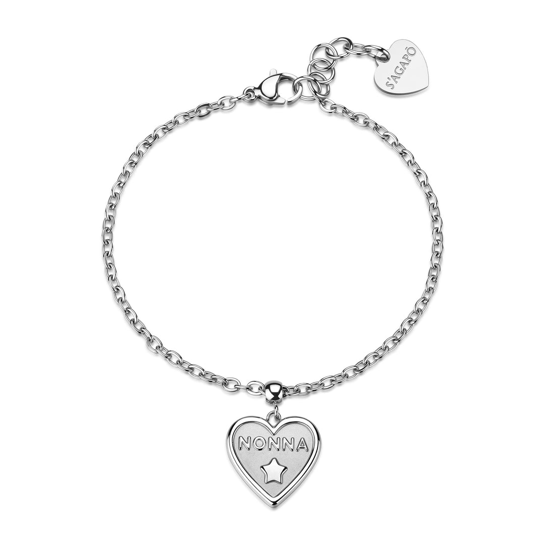 Bracciale S'Agapõ Duh Duh SUH13 cuore Nonna e stella-2b Gioielli