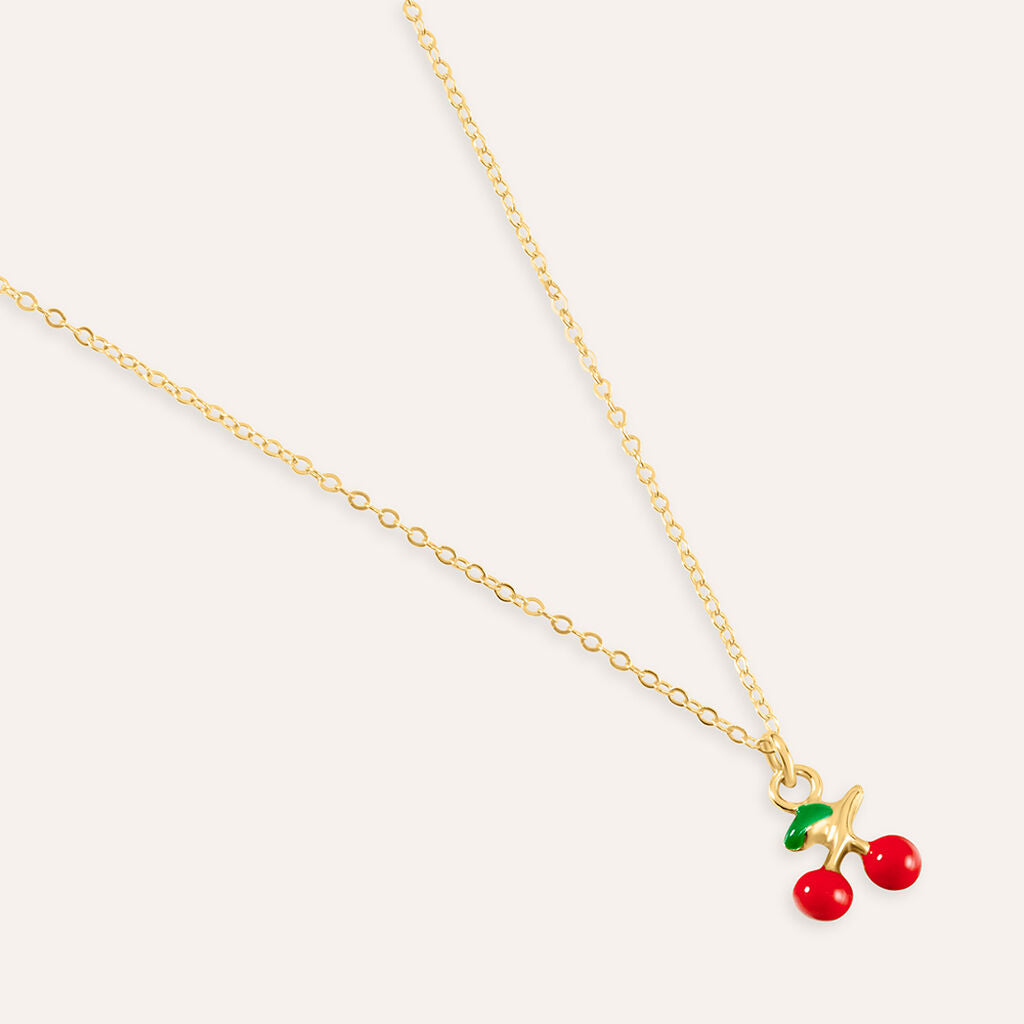 Collana Stroili Mon Petit Ciliegia oro giallo 9 kt bambina-2b Gioielli