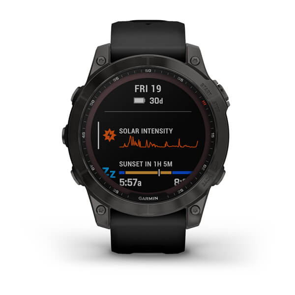 Orologio Garmin Fenix 7 010-02540-21 Sapphire Solar Titanium Carbon Grey 47 mm smartwatch-2b Gioielli