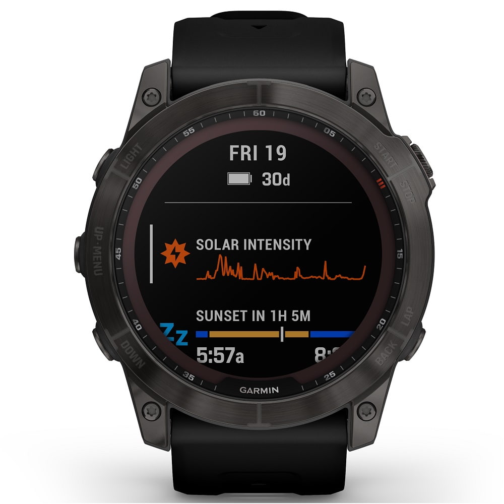 Orologio Garmin Fenix 7X 010-02541-11 Sapphire Solar Titanium Carbon Gray 51 mm smartwatch uomo-2b Gioielli