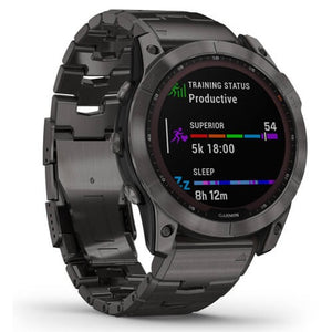 Orologio Garmin Fenix 7X 010-02541-27 Sapphire Solar Titanium Carbon Gray 51 mm smartwatch-2b Gioielli