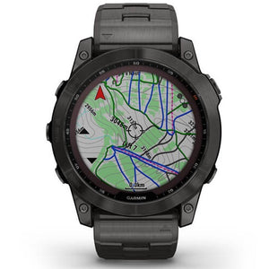 Orologio Garmin Fenix 7X 010-02541-27 Sapphire Solar Titanium Carbon Gray 51 mm smartwatch-2b Gioielli