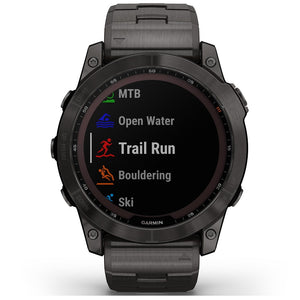 Orologio Garmin Fenix 7X 010-02541-27 Sapphire Solar Titanium Carbon Gray 51 mm smartwatch-2b Gioielli