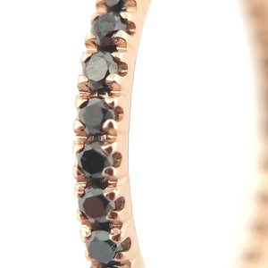 Anello veretta Eternity oro rosa 18kt Diamanti neri 0,55 ct-2b Gioielli