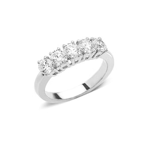 Anello riviera oro bianco 18kt Diamanti 1,00 Ct-2b Gioielli