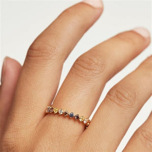 Anello PdPaola AN01-209-12 Five Sage in argento 925 placcato oro 18 Kt misura 12-2b Gioielli